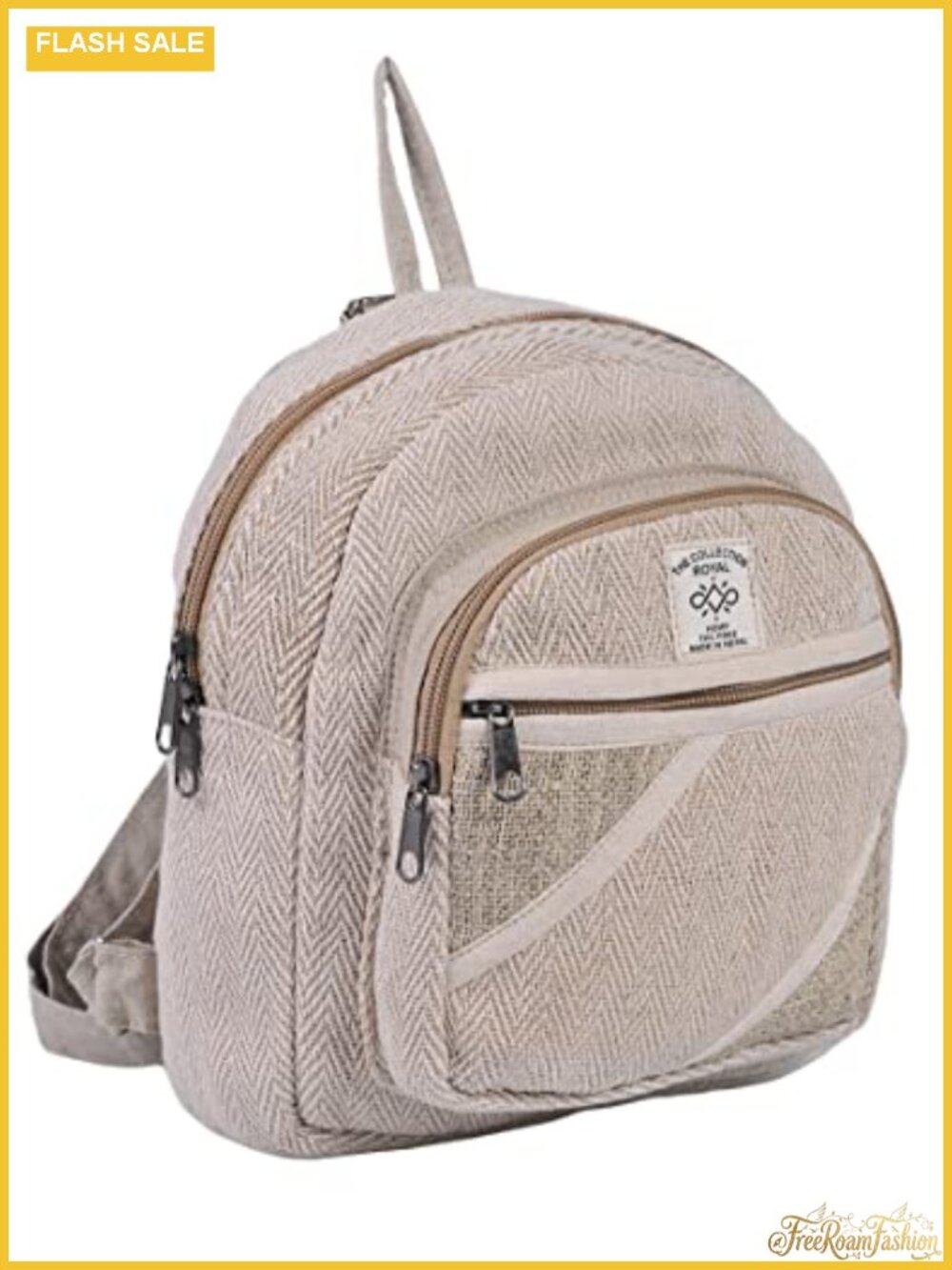 Himalayan Hemp and Cotton Boho Mini Daypack Backpack Purse
